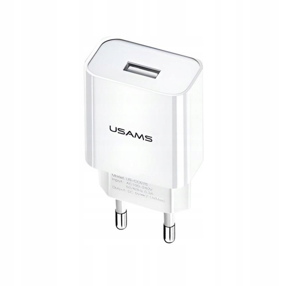 Ładowarka sieciowa Usams T18 2,1A 1xUSB- bez kabla biała