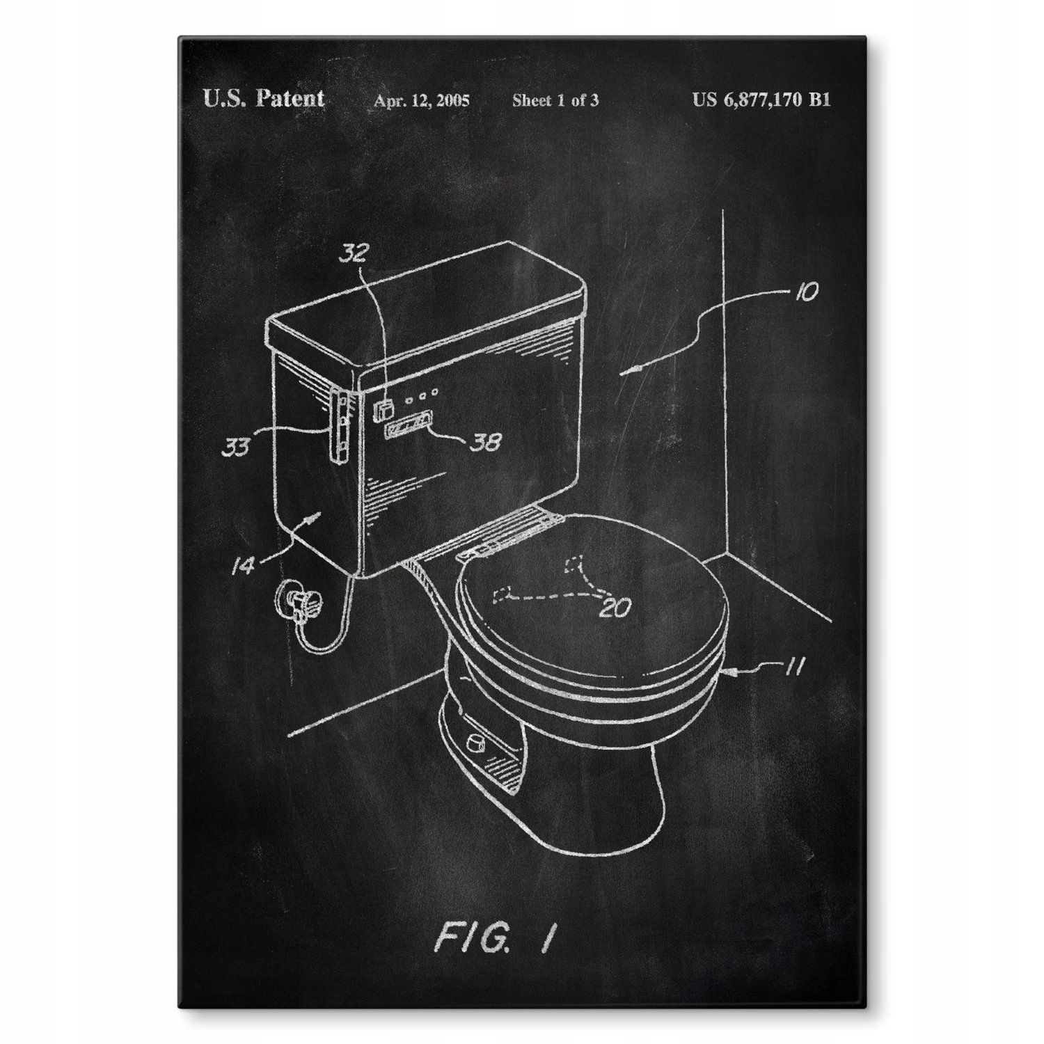 Kovová plakát toaleta S