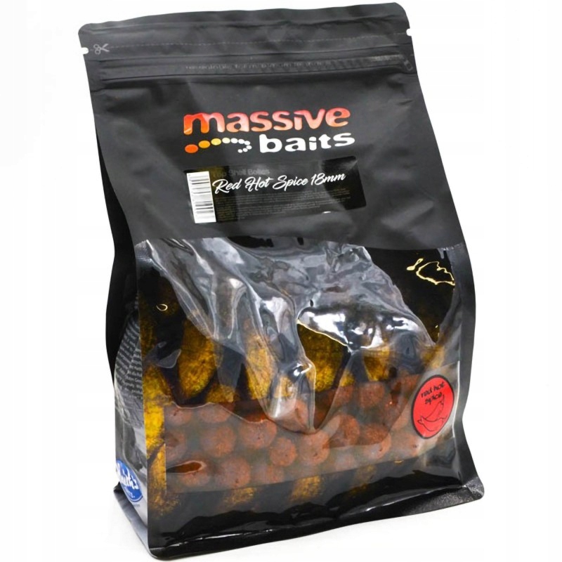 Kulki Proteinowe Zanętowe 18mm 1kg Red Hot Spice Massive Baits