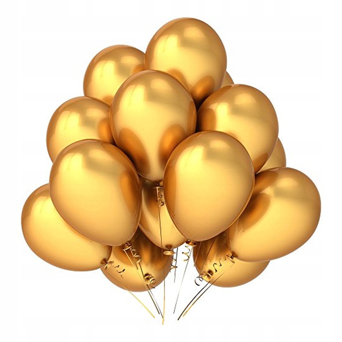 

Balony metaliczne Złote Gold Duże 30 cm 10 szt
