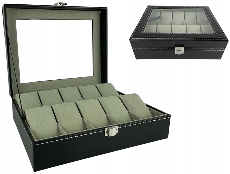 

Szkatułka Etui Kasetka Na Zegarek Zegarki 10 szt