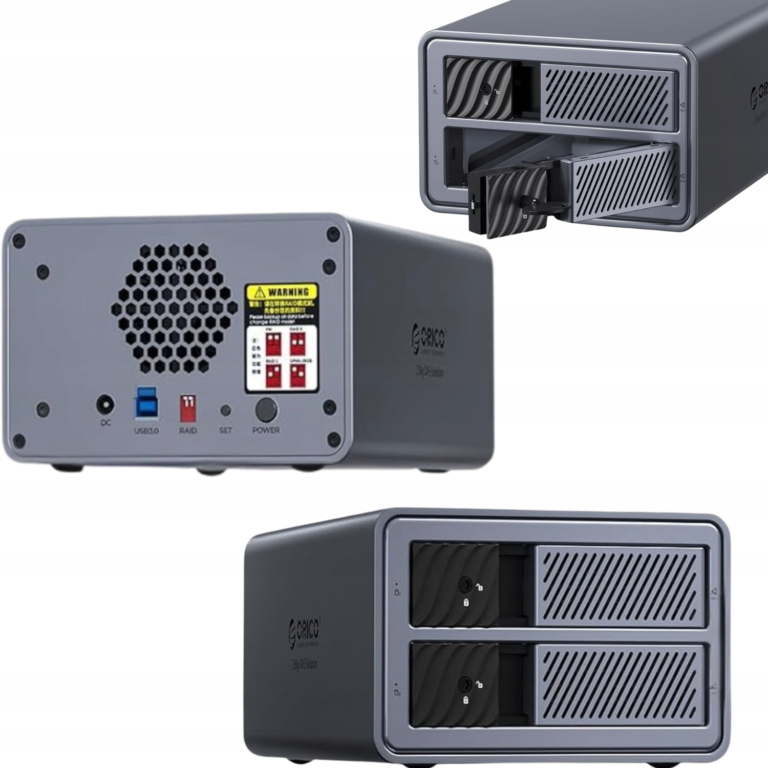 Síťová Disková Matice Raid Pro 2 Disky 2,5"/3.5" Sata Hdd/ssd 44TB Orico