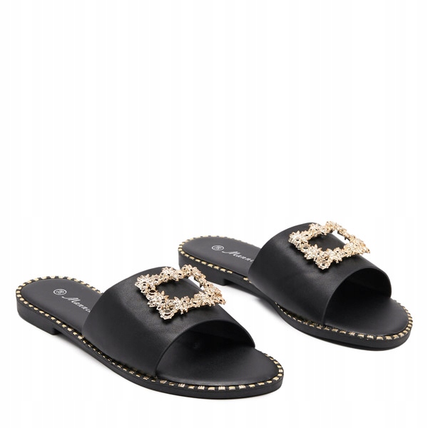 

WL1644 Czarne Klapki Damskie Meriso 40