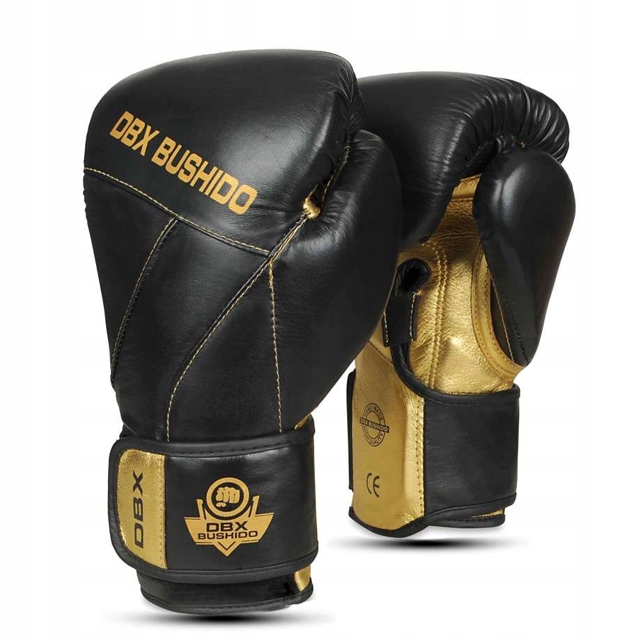 Dbx Bushido Rękawice Bokserskie Premium Skóra Naturalna Hammer Black 16OZ