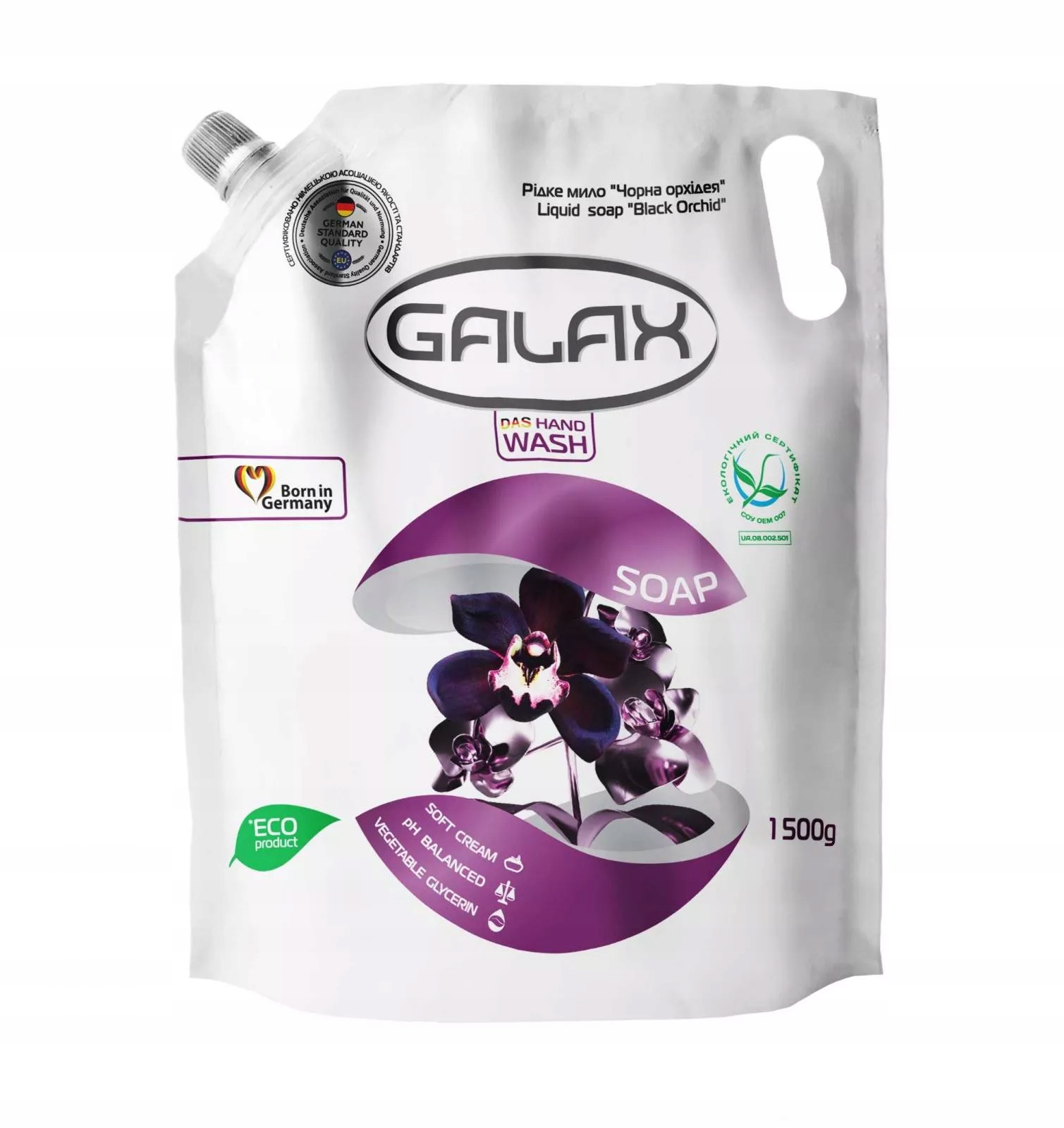 

Galax Czarna Orchidea Mydło w płynie, 1,5 kg zapas