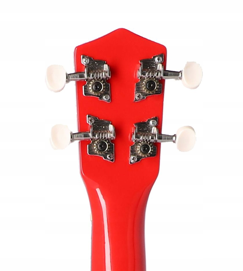 Ukulele sopranowe drewniane błyszczące UK-12 Czerwone z Pokrowcem ZESTAW Kolor odcienie czerwieni