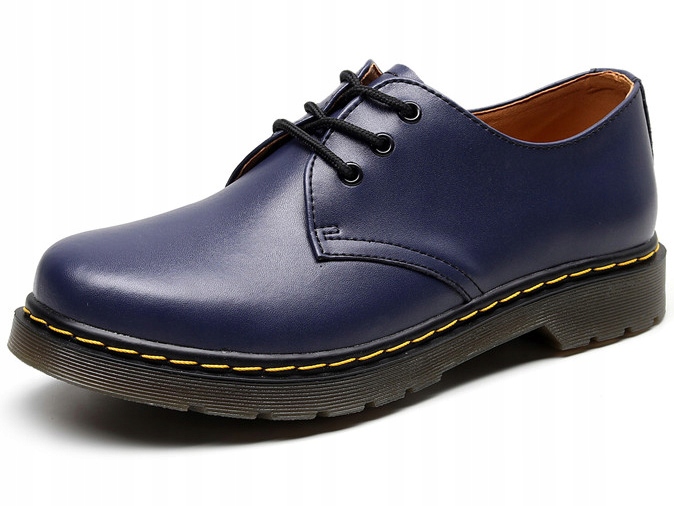 

46 Dr Boots Glany Oxfordki Półbuty 1461 Niebieskie