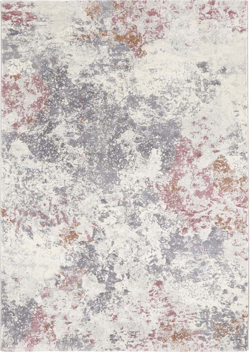 Koberec do obývačky 200x290, betón mramor, mäkké plyšové štetiny, krémovo hnedá farba