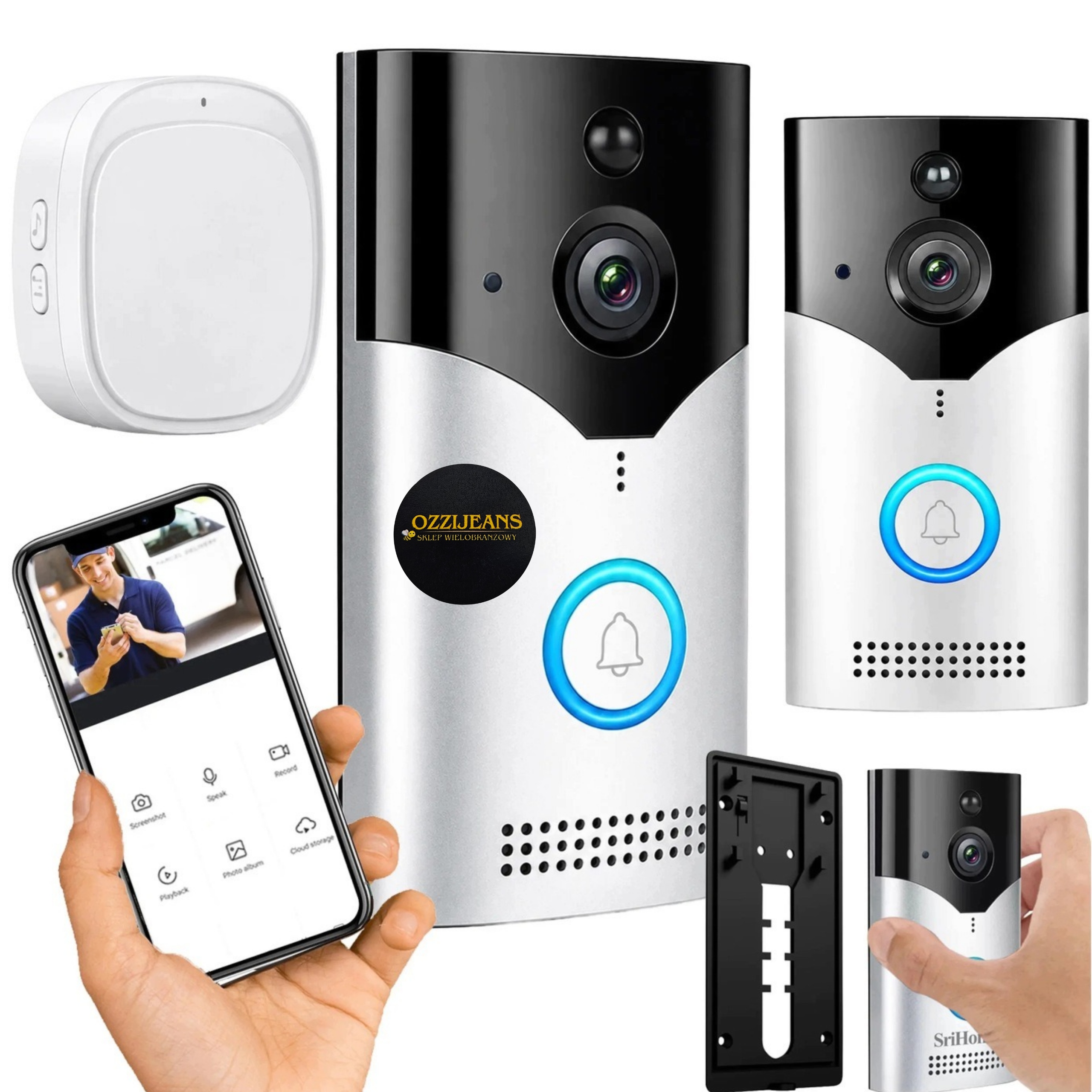 Inteligentní videotelefon Bezdrátový zvonek s kamerou Smart WiFi Pir