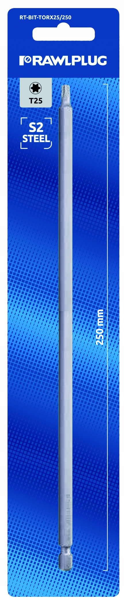 RAWLPLUG KOŃCÓWKA BITA 1/4 T25 L=350MM / SZT DŁUGI DO PŁYT WARSTWOWYCH
