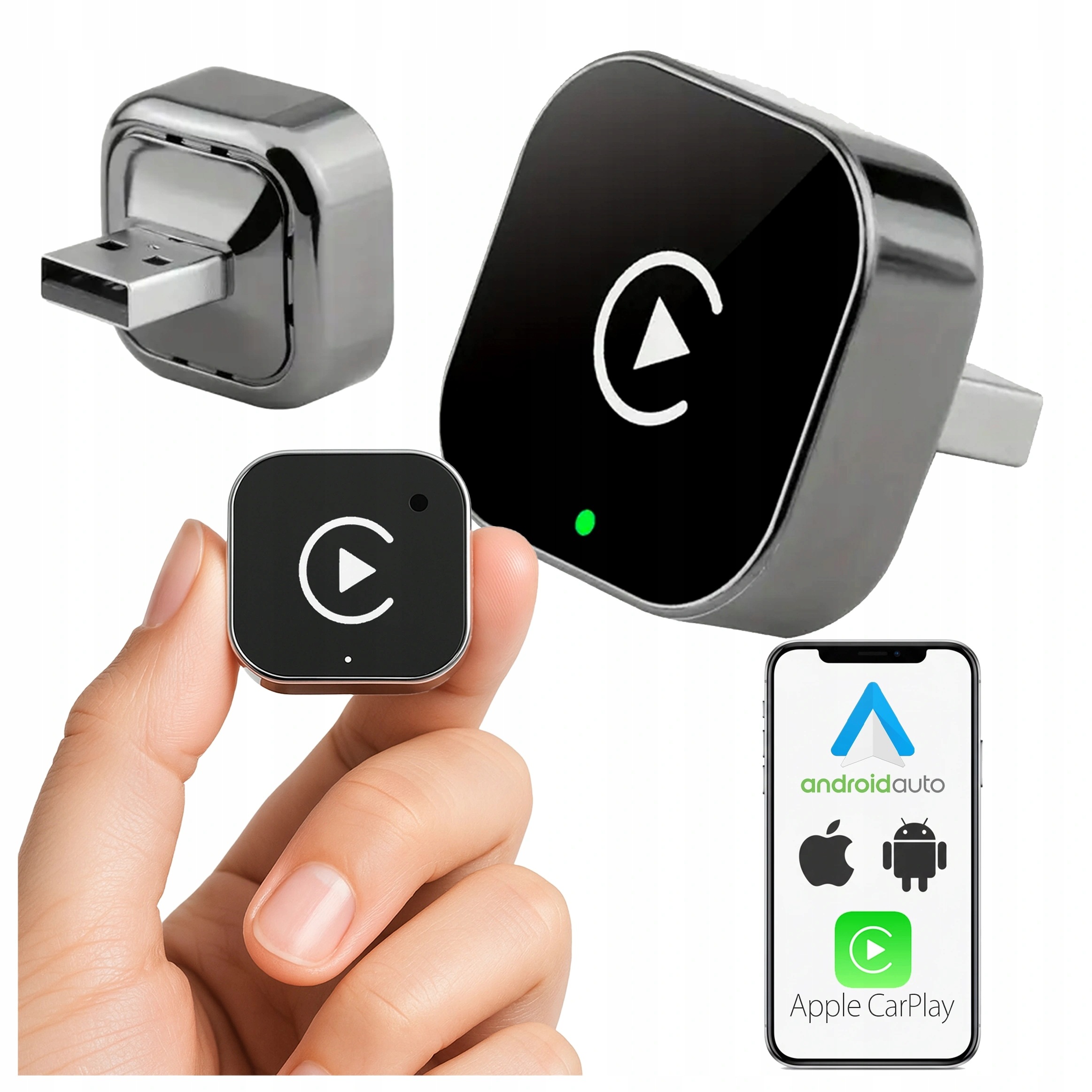 Adaptér Micro Carplay Android Auto Bezdrátový Wifi Modul Bluetooth Usb