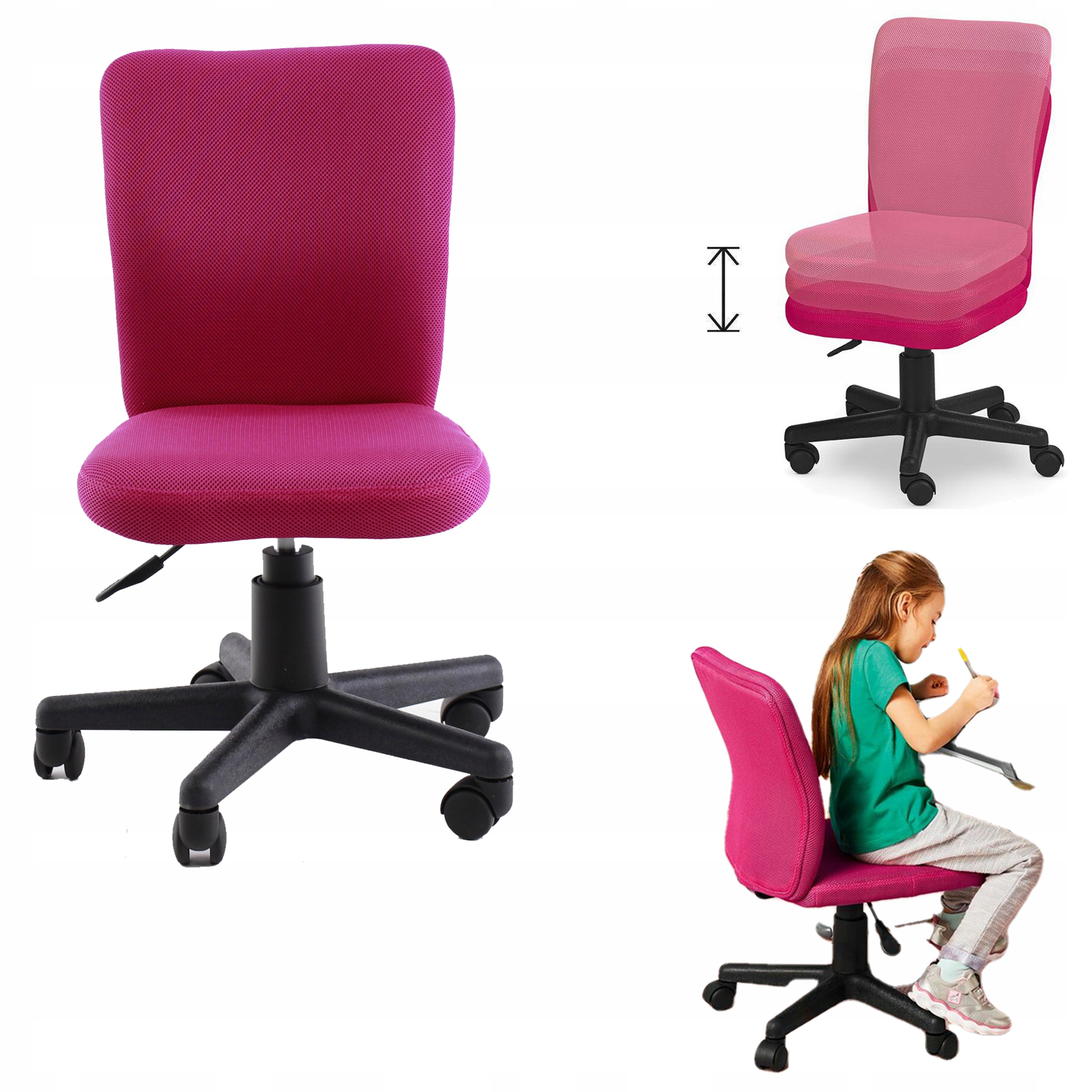

Fotel biurowy dzieci obrotowy krzesło ergonomiczny