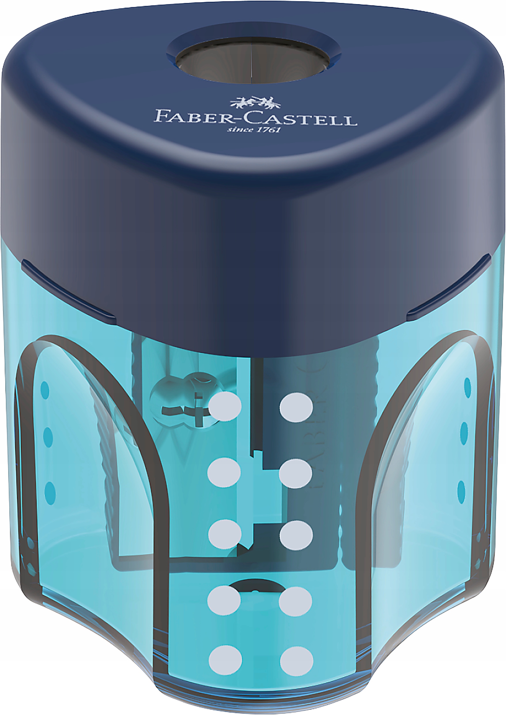 FABER-CASTELL Temperówka pojedyncza z pojemnikiem Grip Auto Mini Trend Marka Faber-Castell