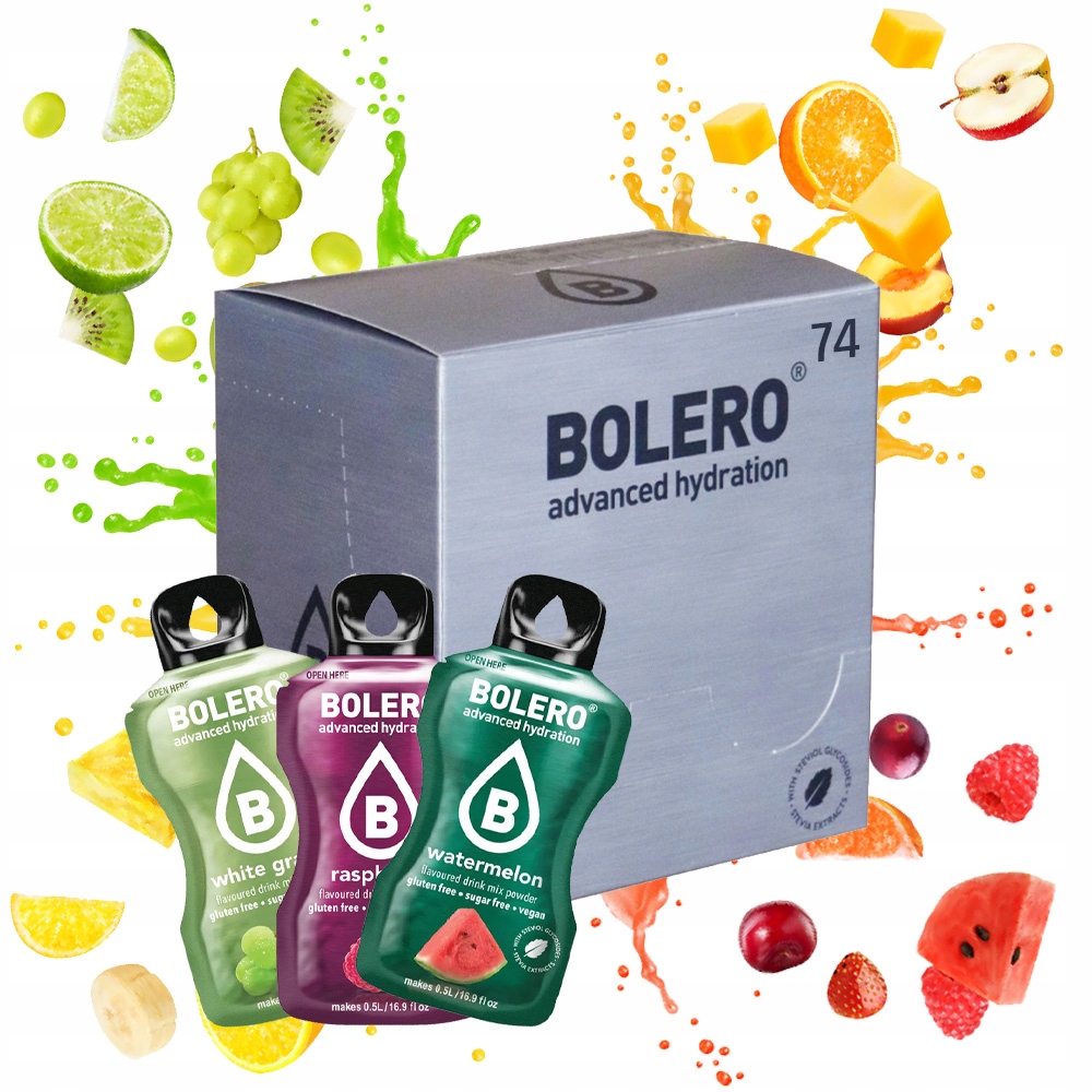 Levně Bolero MIX 74 Příchutí 3 g Nápoj V Prášku Bez Cukru Se Stévií 1 kcal/100 ml