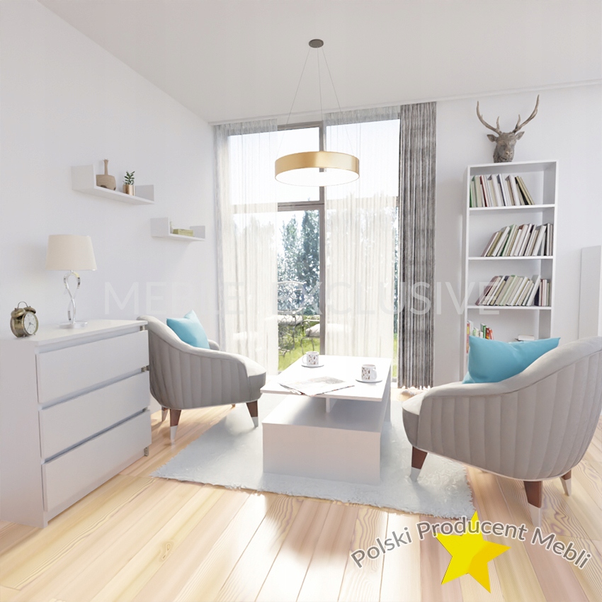 REGAŁ 60 KSIĄŻKI SEGREGATORY SONOMA PŁYTA 18 mm Głębokość mebla 24 cm