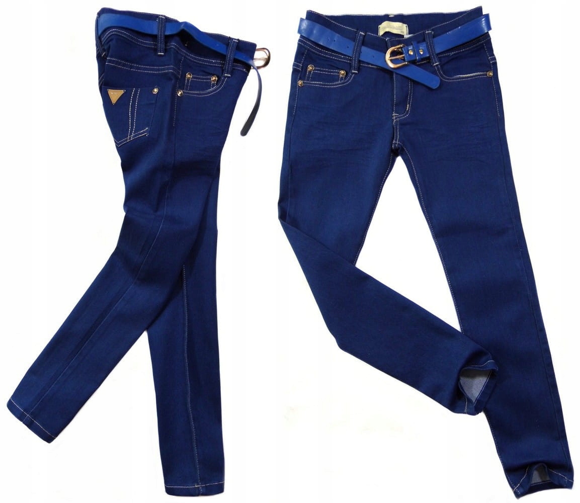 

dziewczęce Spodnie jeans 852 Jagoda 158 klasyczne