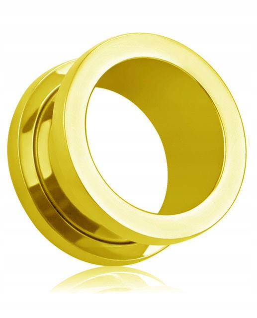 

Tunel klasyczny odkręcany złoty Piercing 12 mm