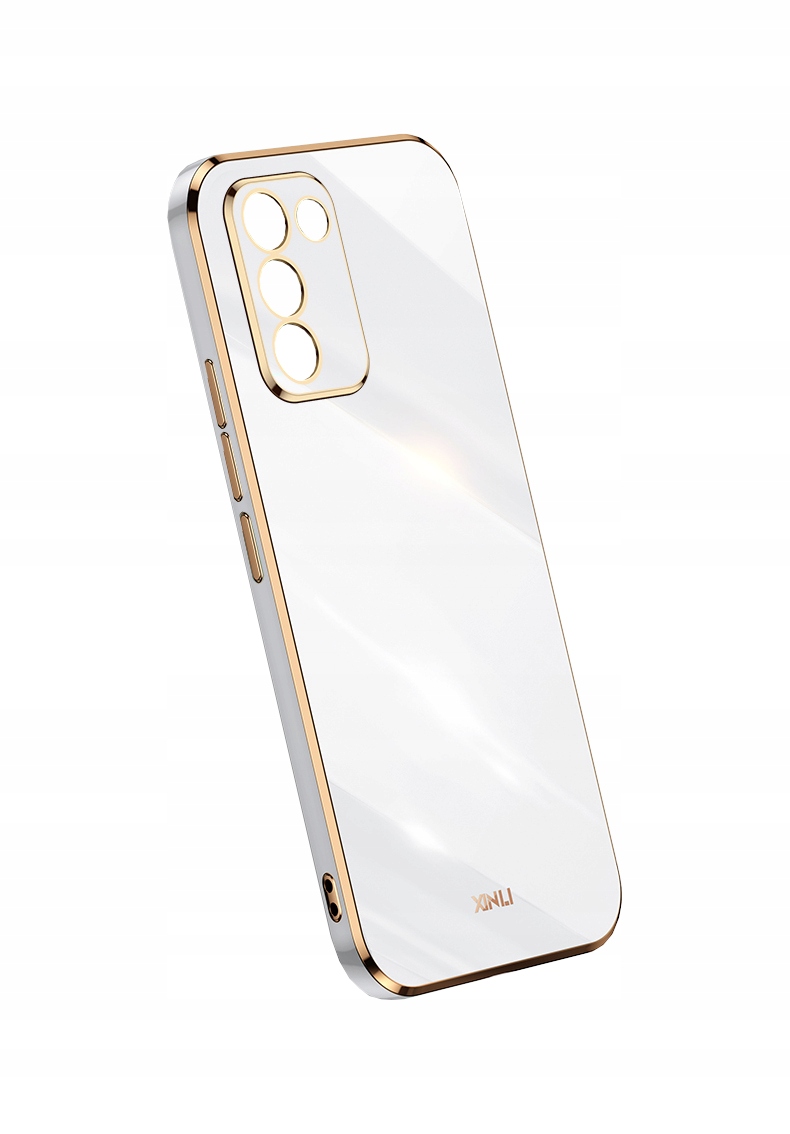 ETUI do SAMSUNG GALAXY S21 FE + SZKŁO I ELEGANCKIE PLECKI GLAMOUR GOLD CASE Pasuje do modelu Galaxy S21 FE