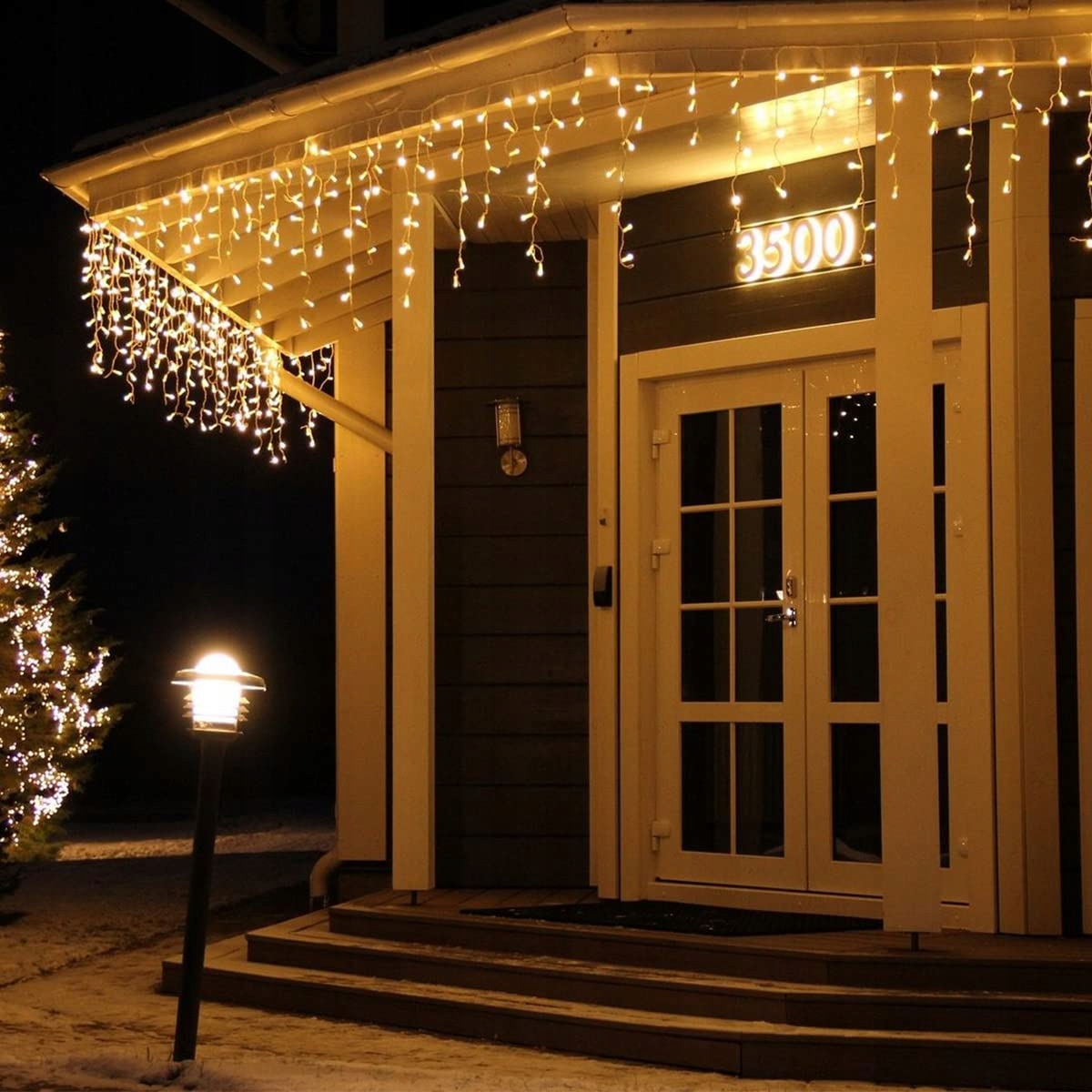 Led rampouchy 14 m 360 Led teplé bílé venkovní světlo IP44