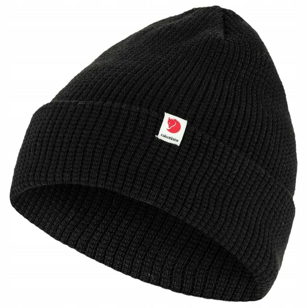 Fjällräven beanie čepice na zimu, černá, univerzální velikost