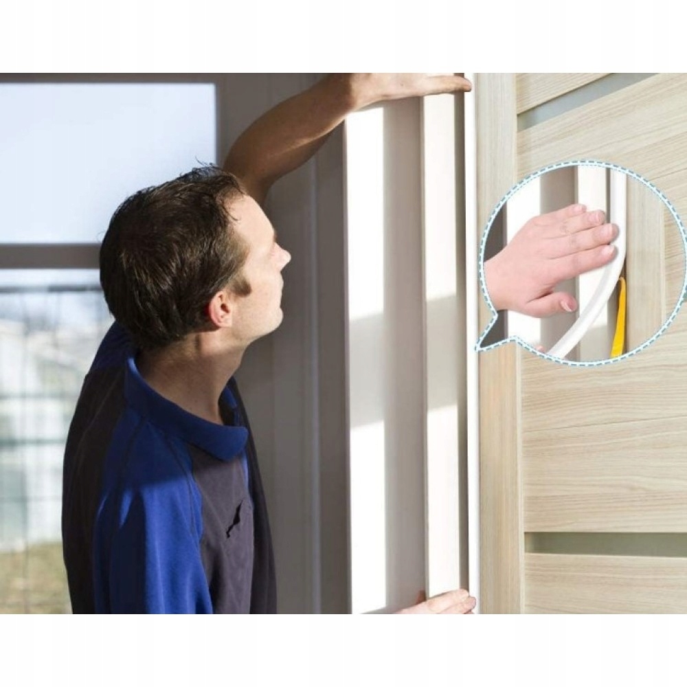 WYCISZAJĄCA SAMOPRZYLEPNA USZCZELKA USZCZELNIENIE DO DRZWI OKIEN TYP D 20m Kod producenta GĄBKA TAŚMA USZCZELNIAJĄCA