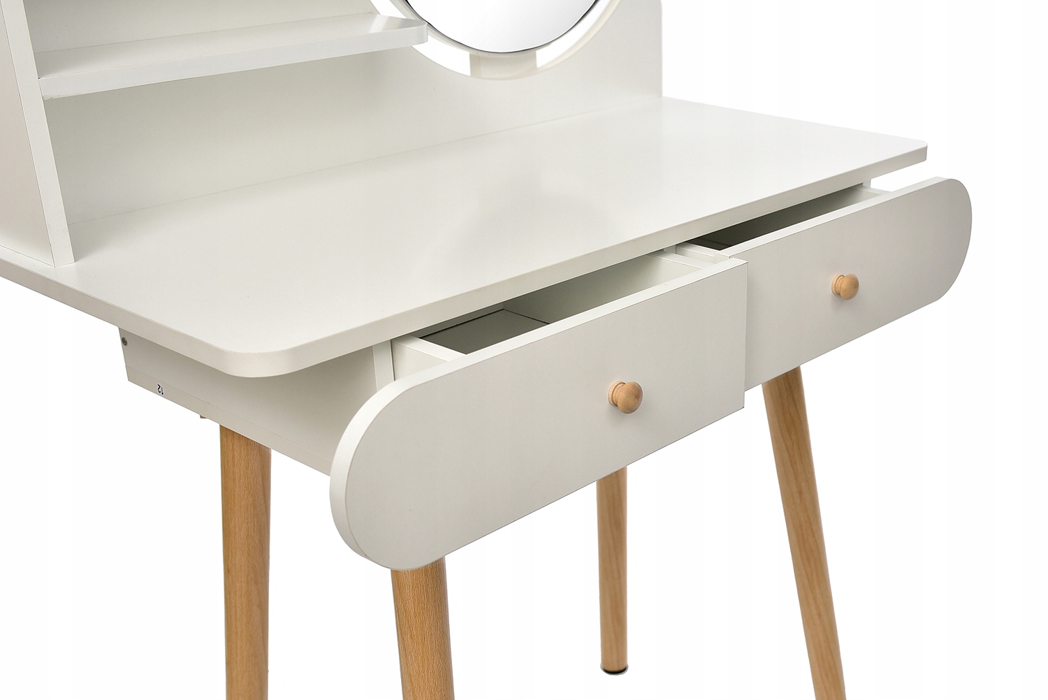 SCANDI Скандинавський косметичний столик з дзеркалом Ширина меблів 80 см