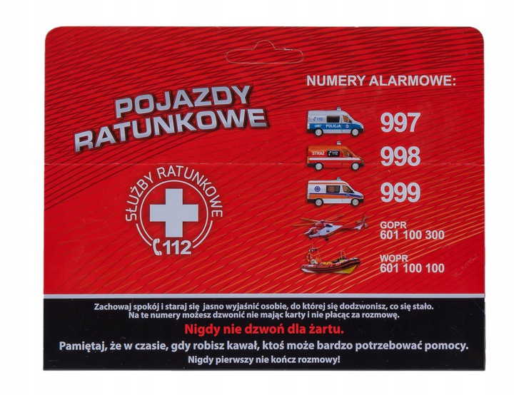 POJAZD RATUNKOWY STRAŻ POLICJA ZESTAW z ŁÓDKĄ EAN (GTIN) 5905422021600
