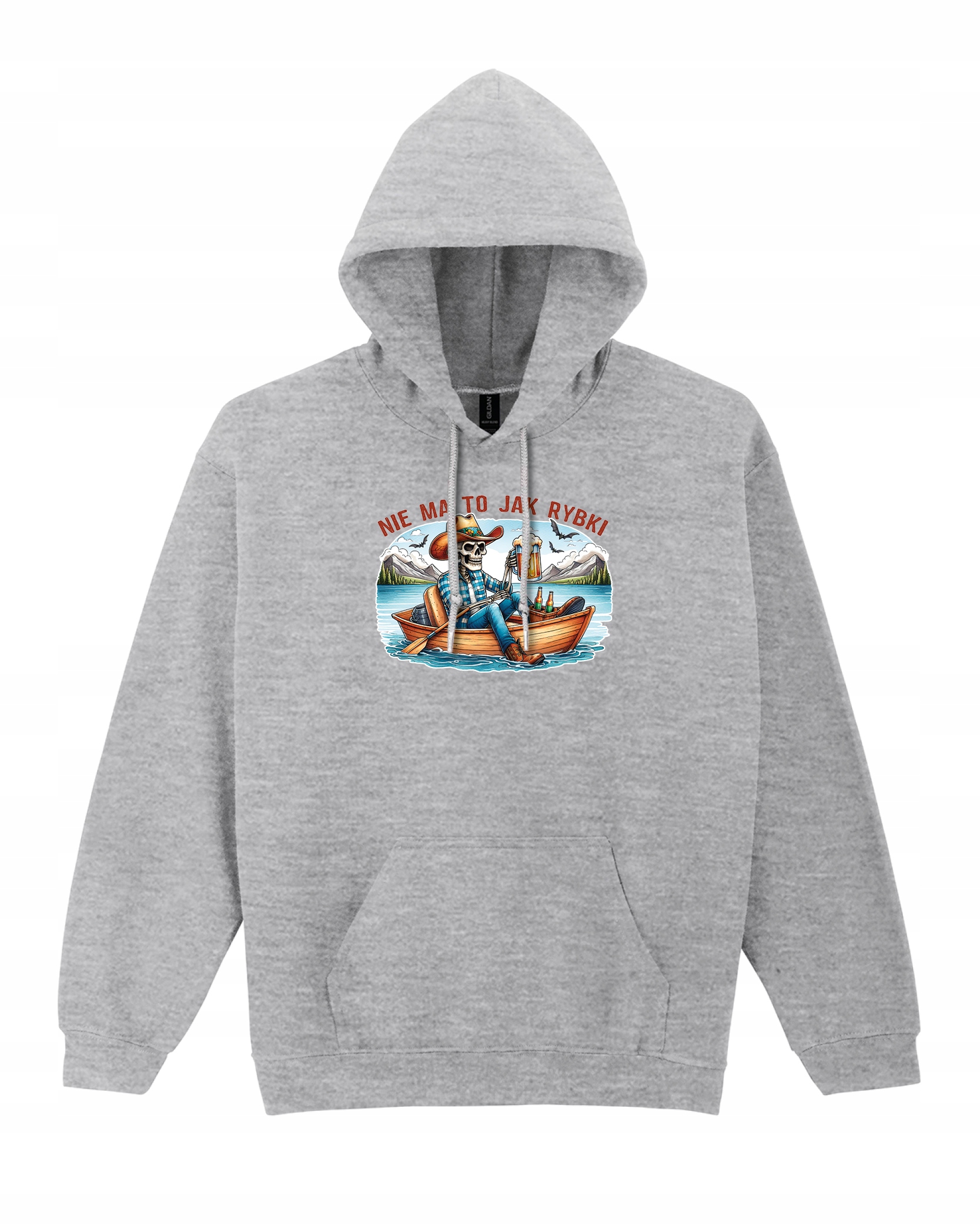 Pro rybáře není nic lepšího než rybičky , rybářská Mikina , šedá, XL