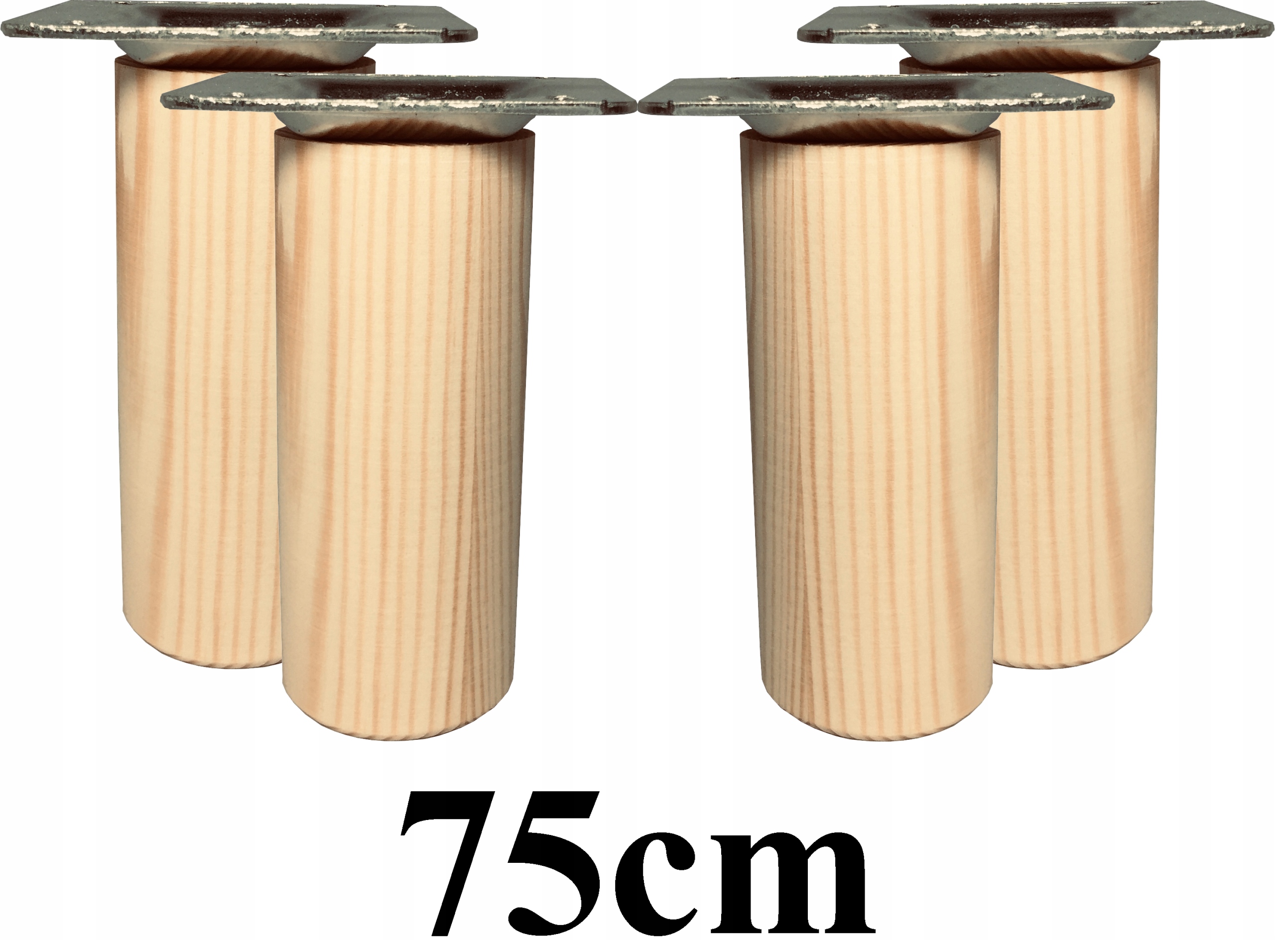 Dřevěné Nožky soustružené 75 cm, sada 4 plechy
