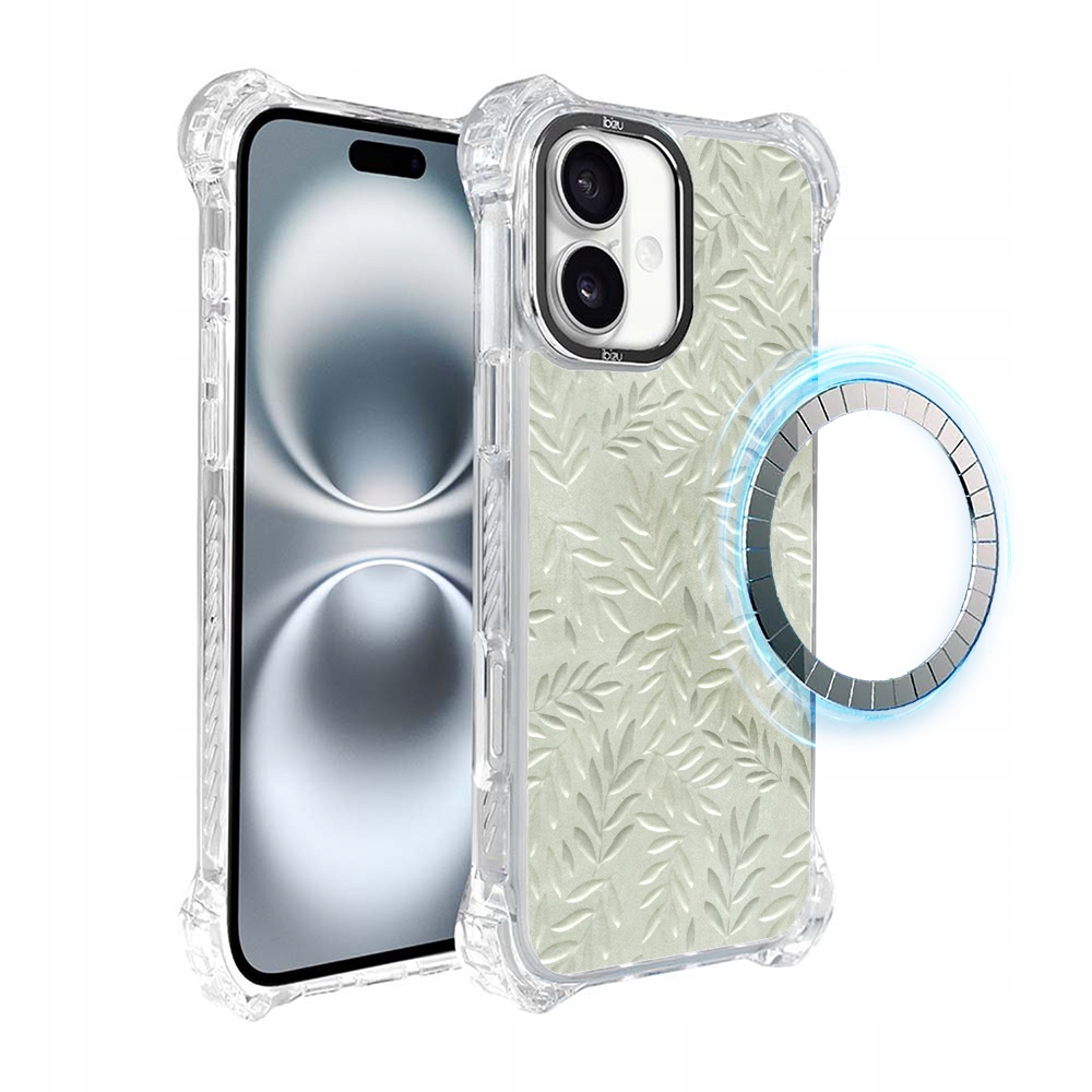 Pouzdro pro iPhone 16 Plus Ibizu DropGuard Ultra s MagSafe, olivová stopa