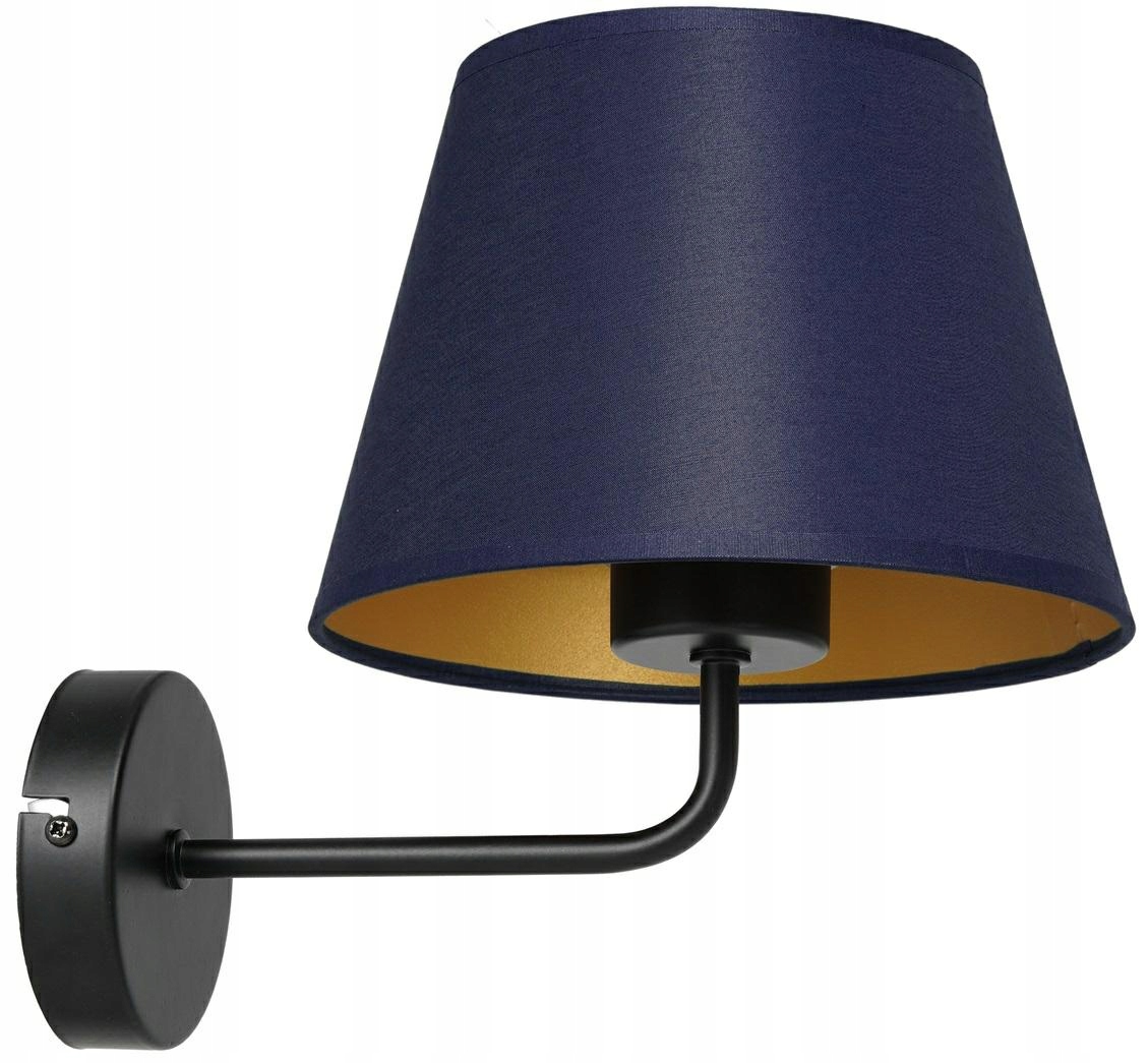Nástěnná lampa Arden Modrá Zlatá Abažurová loftová stylizace do pokoje