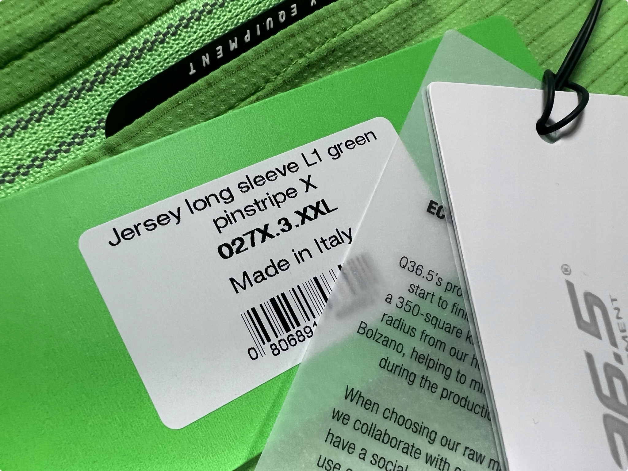 Q36,5 L1 PENSTRIPE X KOSZULKA ROWEROWA Kolor zielony