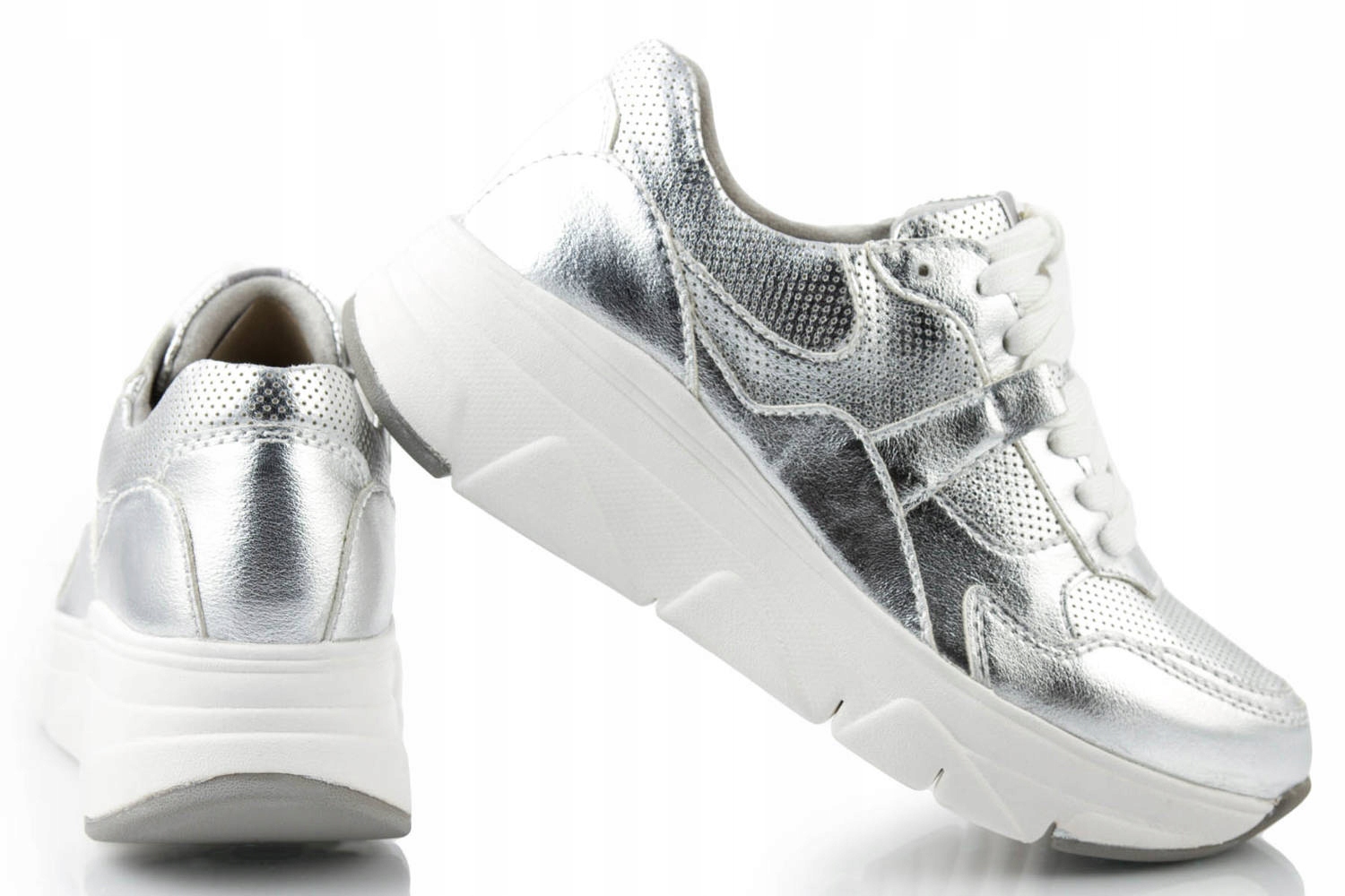 

Buty Tamaris damskie sneakersy metaliczne r. 37