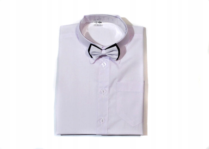 KOSZULA CHŁOPIĘCA BIAŁA Z KRÓTKIM RĘKAWEM 104 CM K