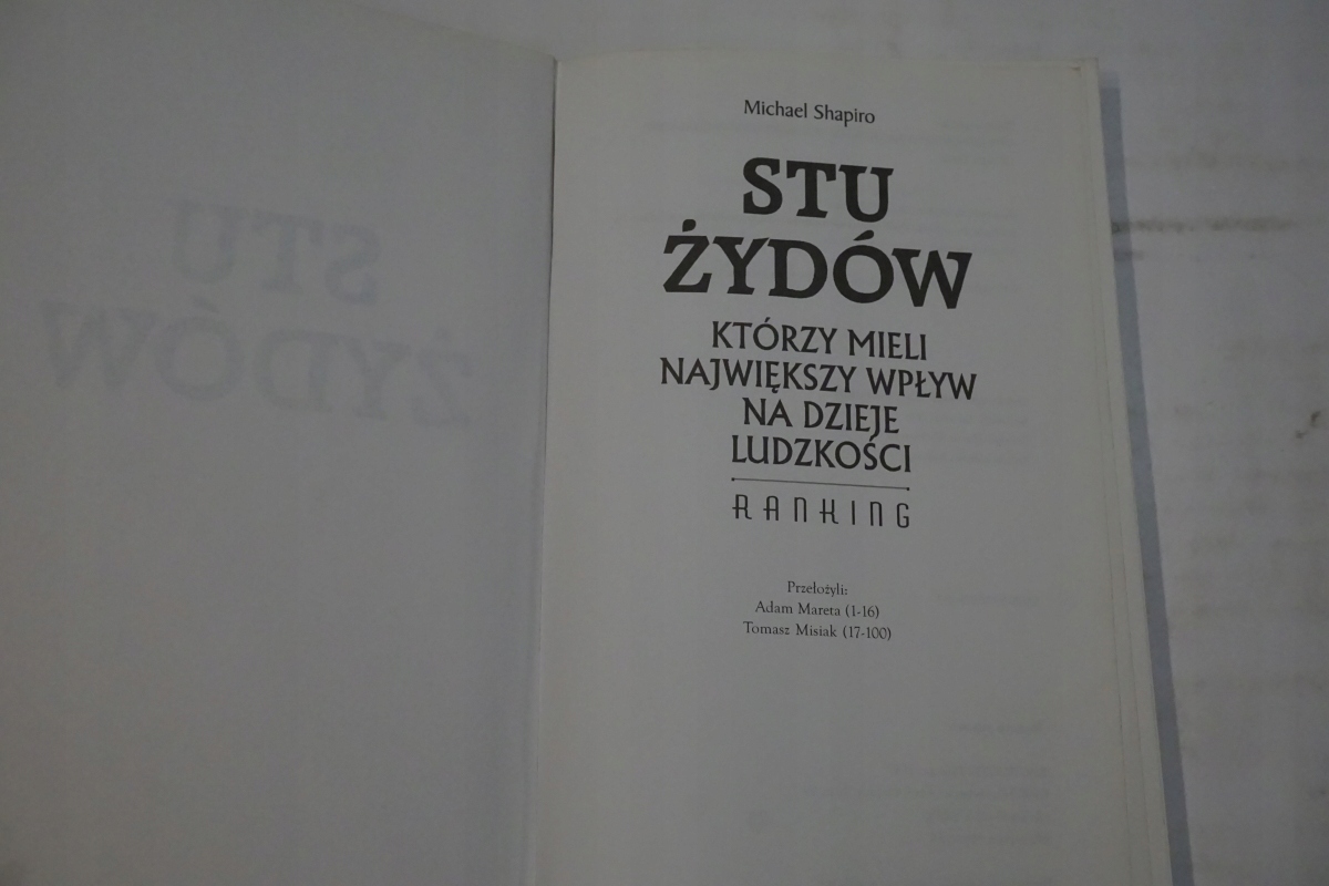 STU ŻYDÓW MICHAEL SHAPIRO Wydawnictwo Rachocki i S-ka