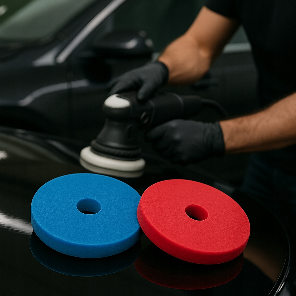 POLERKA SAMOCHODOWA ADBL D09125 + PASTY SWAG + PADY ZESTAW DO POLEROWANIA Stan opakowania oryginalne