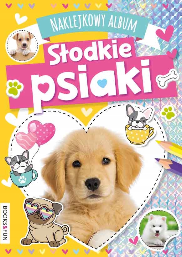 

Słodkie Psiaki Naklejkowy Album Naklejki Malowanka