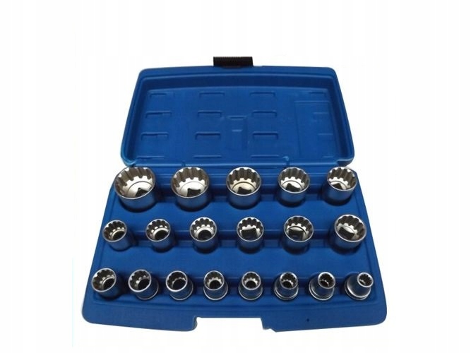 

Zestaw kluczy nasadki spline 8-32 klucze 1/2 19el