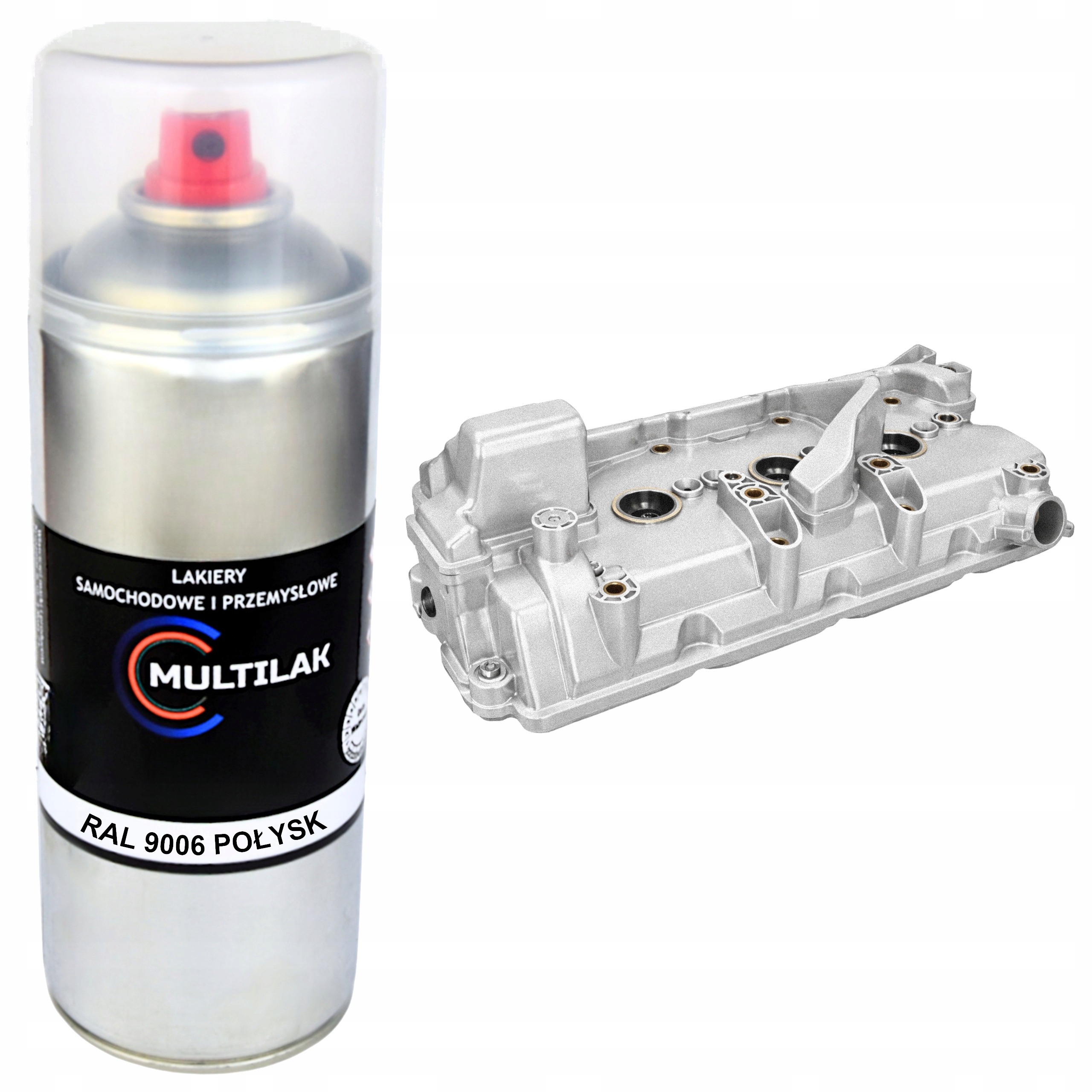 Lakier w Sprayu do pokryw zaworów silnika Ral 9006 Połysk