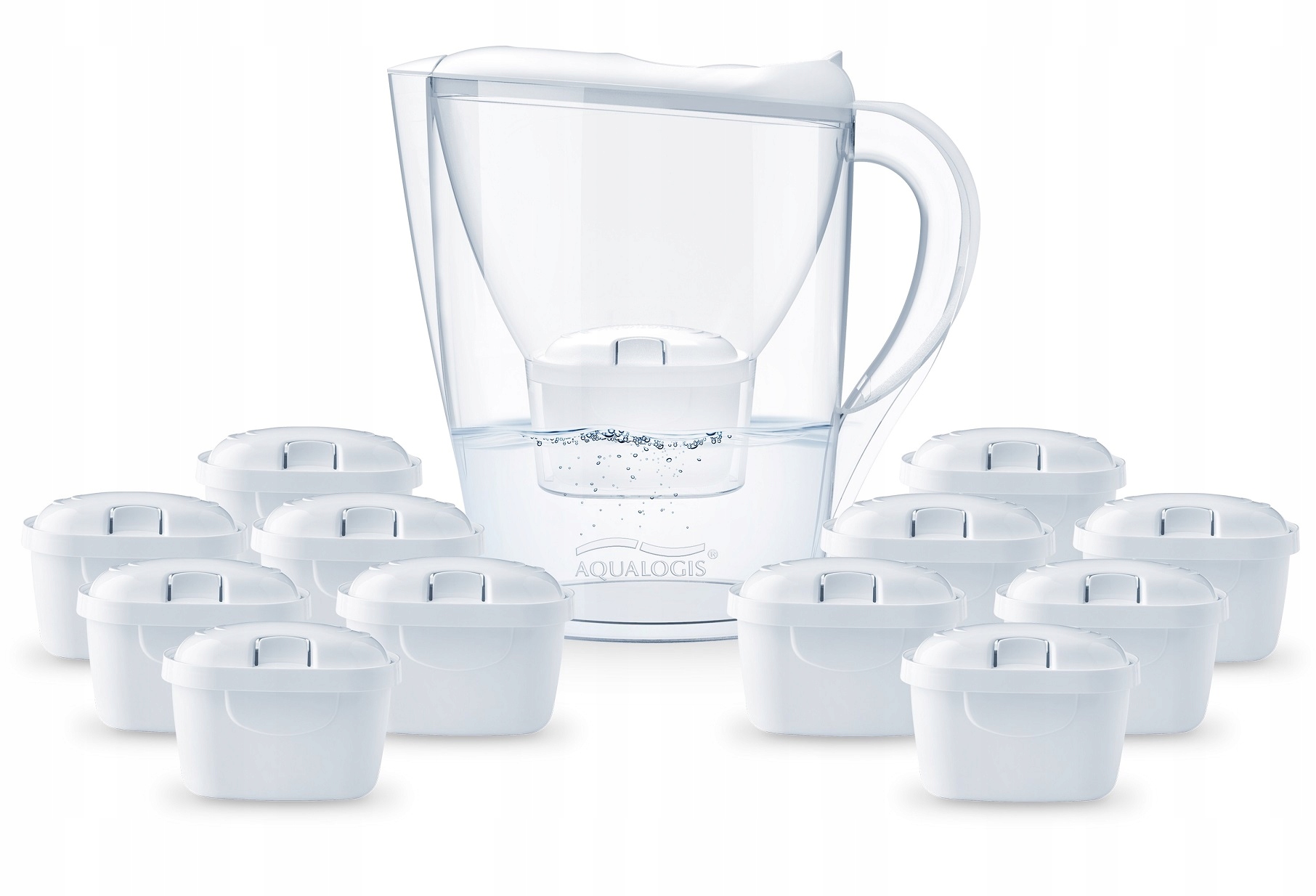 Aqualogis Harmony Dzbanek filtrujący 2.6L White 12 wkładów Pure+