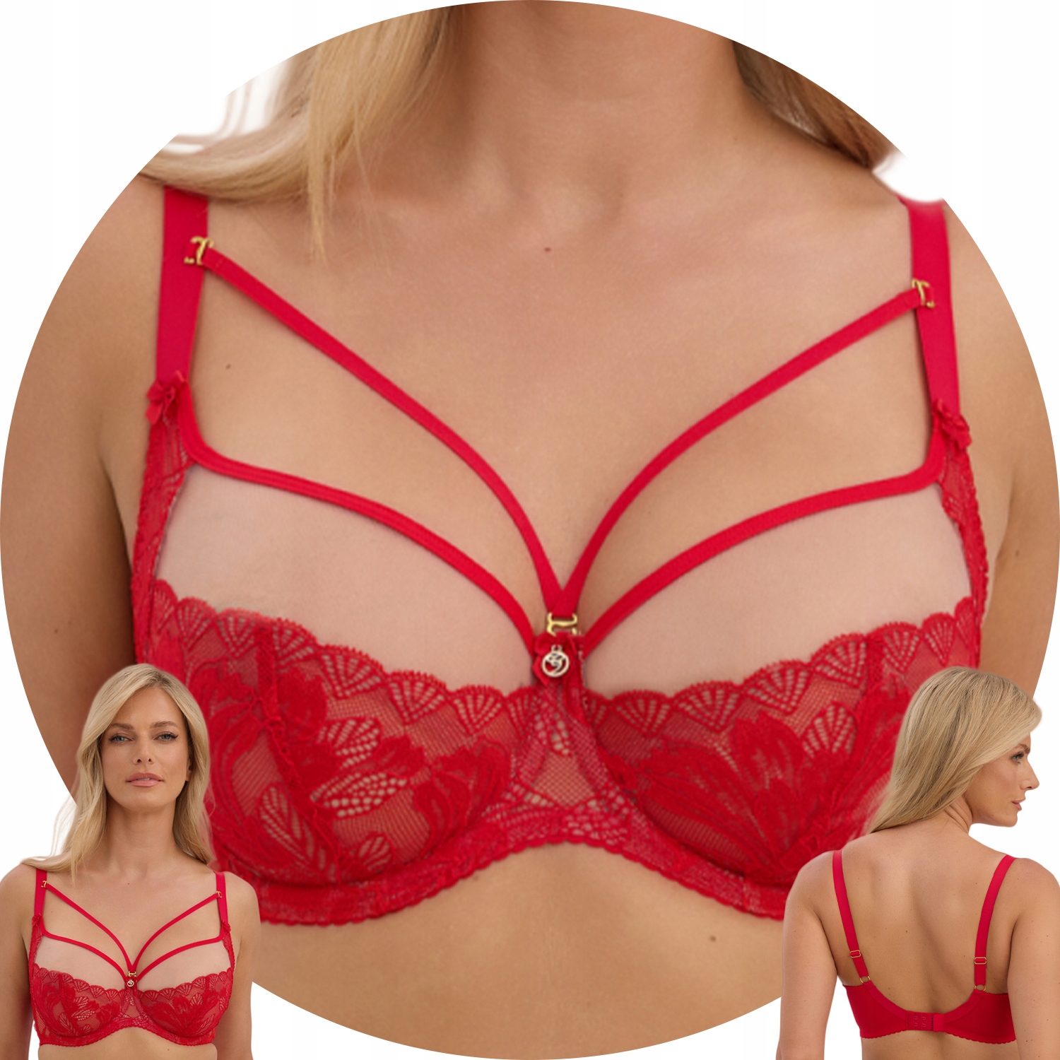 Gaia 1338 Carson měkká podprsenka červená 75F