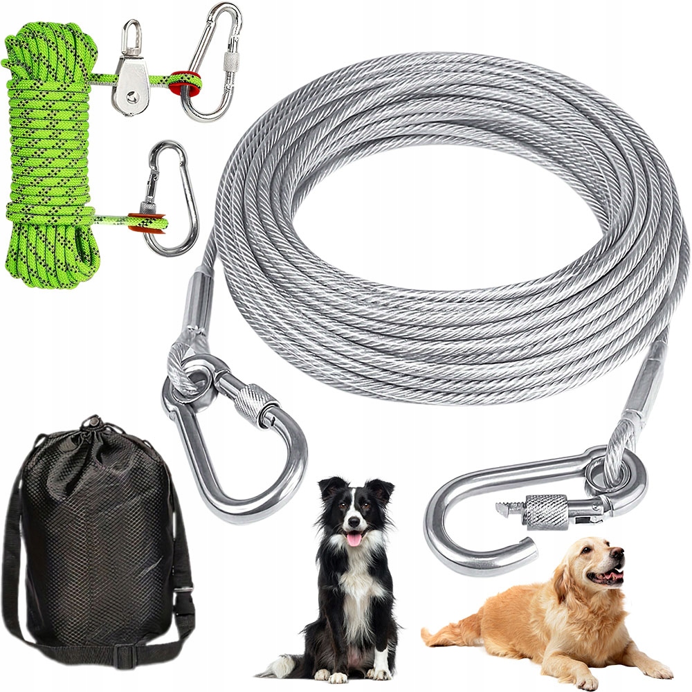 Levně Kabel k běžeckému pásu pro psa 3,1 Vodítko Treningové Vodítko pro psa Reflexní 15,1M