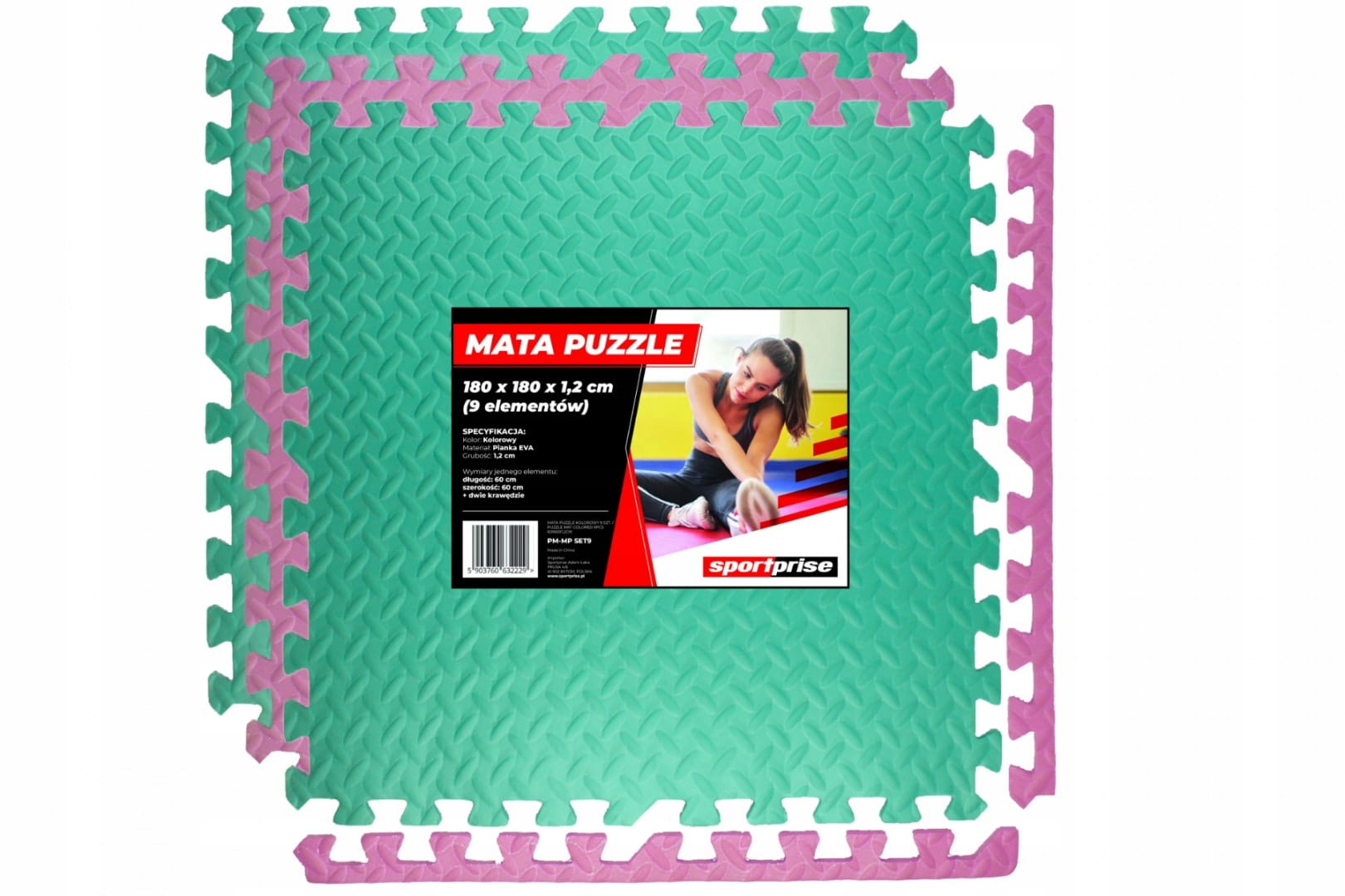 MATA PUZZLE DO ĆWICZEŃ B. GRUBA 1,2CM! (9 SZTUK) Kod producenta 5903760632229