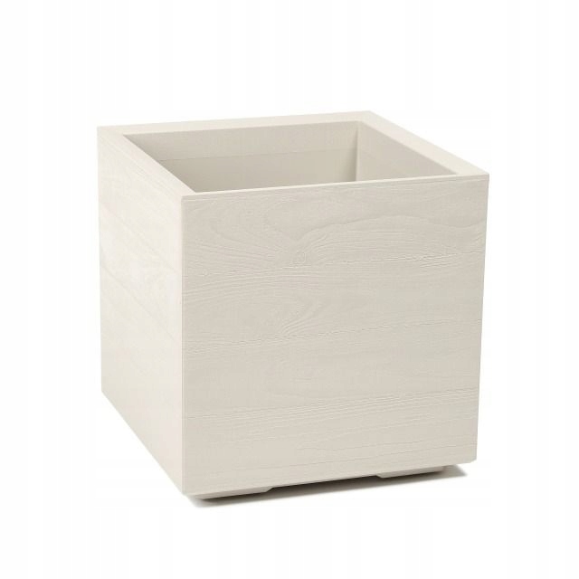 Kwietnik Karo deska Recycled 400x400x394 mm beżowy Lamela