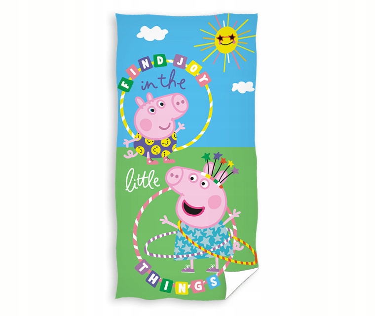 Ręcznik kąpielowy plażowy ŚWINKA PEPPA 70x140