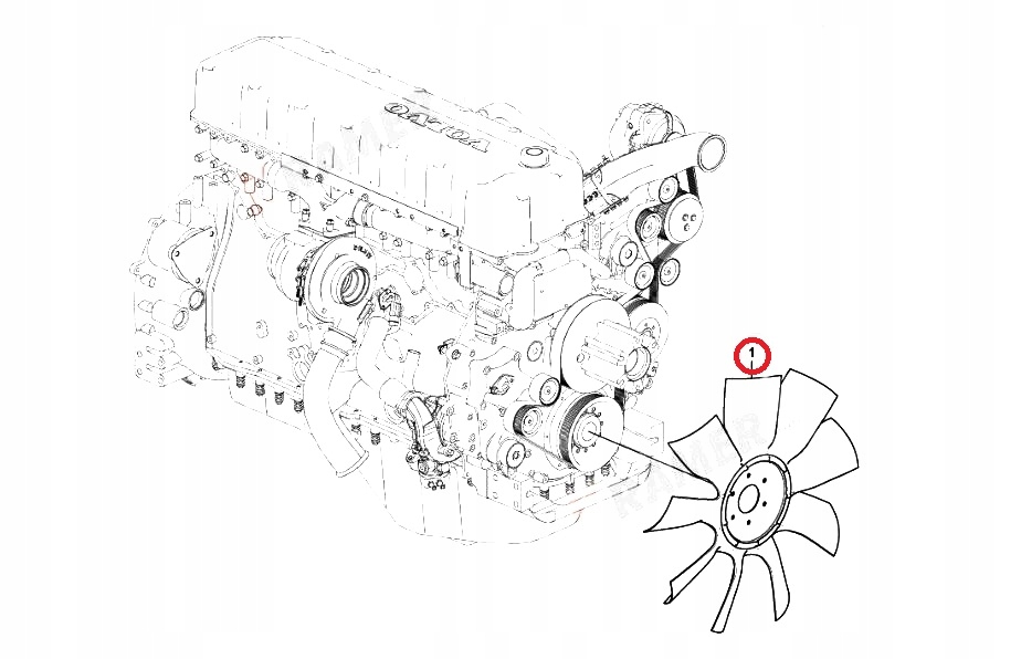 11110731 - ВЕНТИЛЯТОР ПРОПЕЛЛЕР КУЛЕРА VOLVO EC360 EC460 EC330