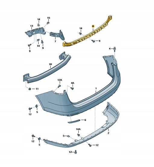 LISTWA PROWADNICA MOCOWANIE ZDERZAKA SEAT IBIZA