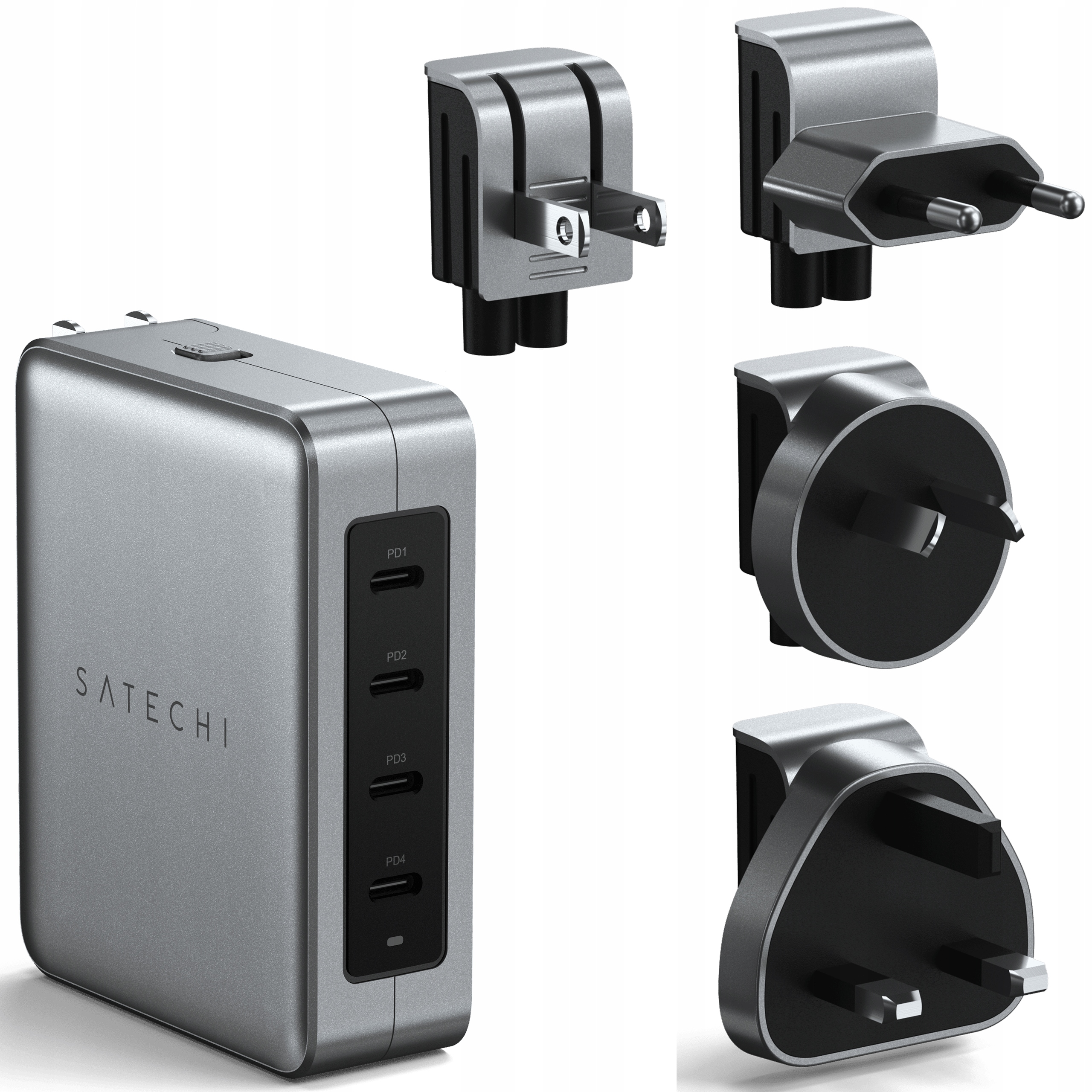 Satechi GaN Charger Ładowarka Sieciowa 4x Usb-c 145W Us Uk Eu As