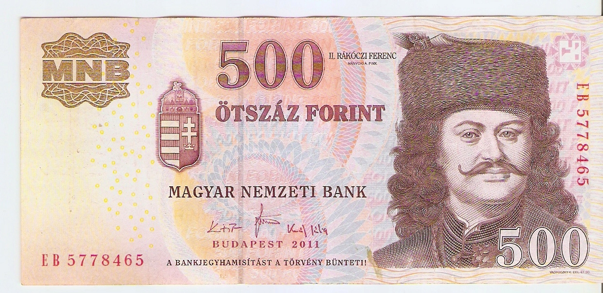 Węgry 500 Forint 2011 (2007-2013) przedostatnie wydanie