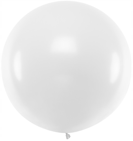 

Balon Olbrzym 1m Pastel Biały, Urodziny Party